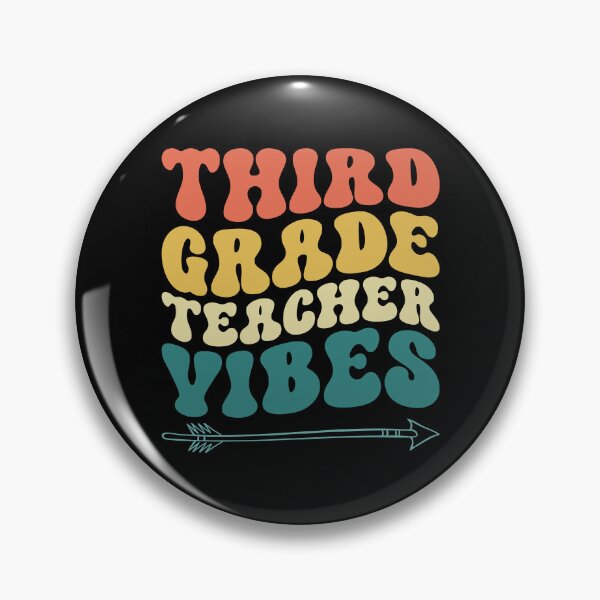 Item preview, Third Grade Teacher Vibes Retro designed and sold by kamrankhan.