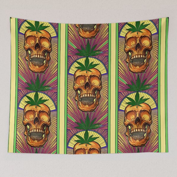 Item preview, Weed After Death 58 - Stoner Skull Art designed and sold by Benito Del Ray.