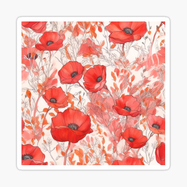 Ethereal Poppy Dreams Sticker