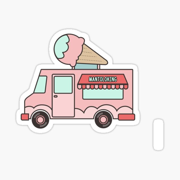ice cream van sticker minnie 2 STICKER 