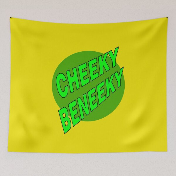 Item preview, Cheeky Beneeky, Green Bold Font on Green Circle designed and sold by AASparksDesigns.