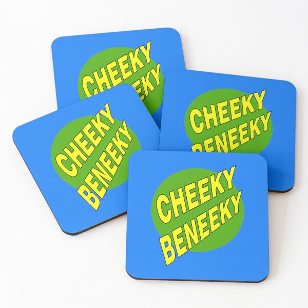 Item preview, Cheeky Beneeky, Yellow Bold Font on Green Circle designed and sold by AASparksDesigns.