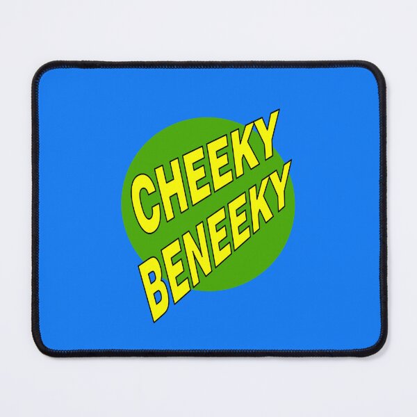 Item preview, Cheeky Beneeky, Yellow Bold Font on Green Circle designed and sold by AASparksDesigns.