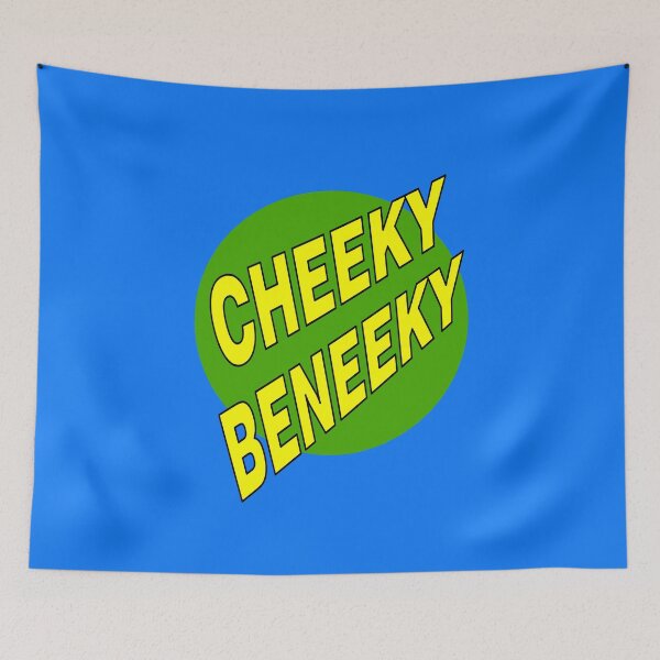 Item preview, Cheeky Beneeky, Yellow Bold Font on Green Circle designed and sold by AASparksDesigns.