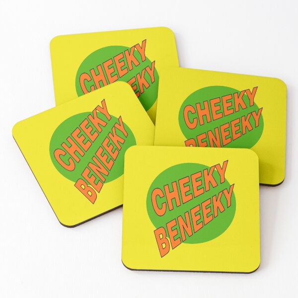 Item preview, Cheeky Beneeky, Orange Bold Font on Green Circle designed and sold by AASparksDesigns.