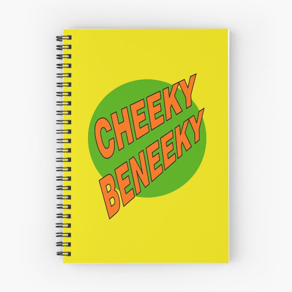 Item preview, Cheeky Beneeky, Orange Bold Font on Green Circle designed and sold by AASparksDesigns.