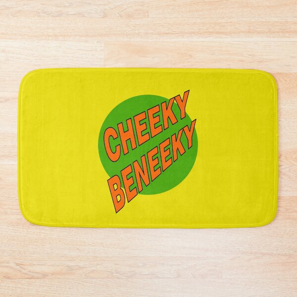 Item preview, Cheeky Beneeky, Orange Bold Font on Green Circle designed and sold by AASparksDesigns.