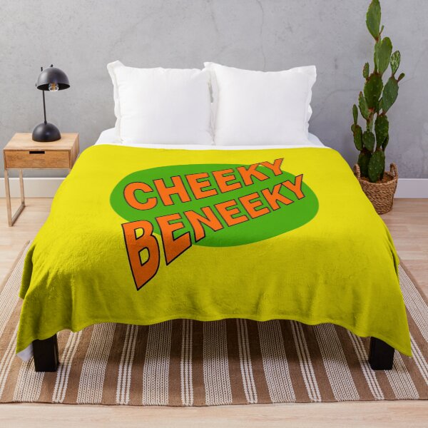 Item preview, Cheeky Beneeky, Orange Bold Font on Green Circle designed and sold by AASparksDesigns.