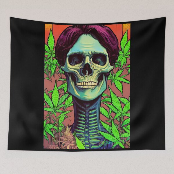 Item preview, Weed After Death 60 - Stoner Skull Art designed and sold by Benito Del Ray.