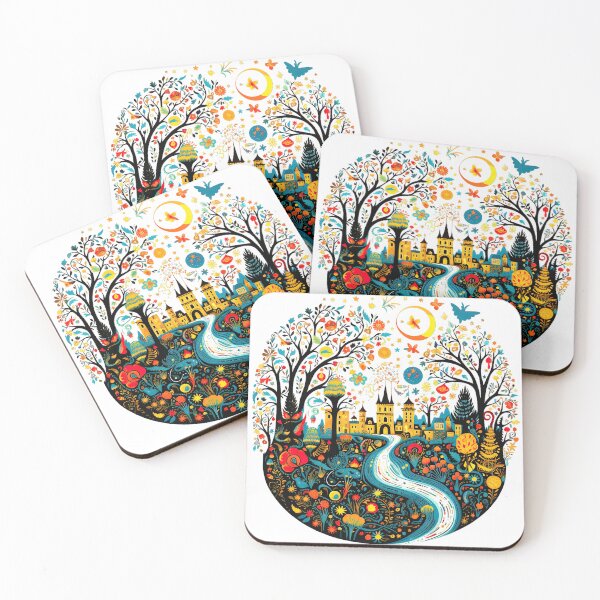 Item preview, Fairy Tail Castle in the Woods Classical Children's Book Illustration design designed and sold by Cybermariko.