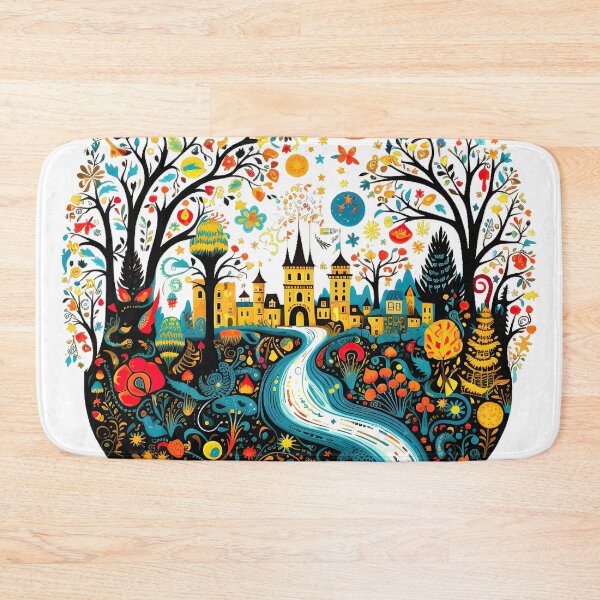 Item preview, Fairy Tail Castle in the Woods Classical Children's Book Illustration design designed and sold by Cybermariko.