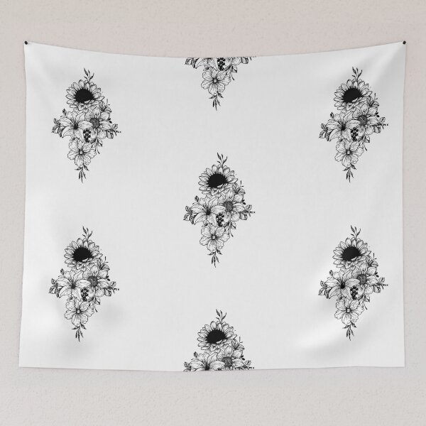 Item preview, flowers scribbles designed and sold by Scribbles Aboo.