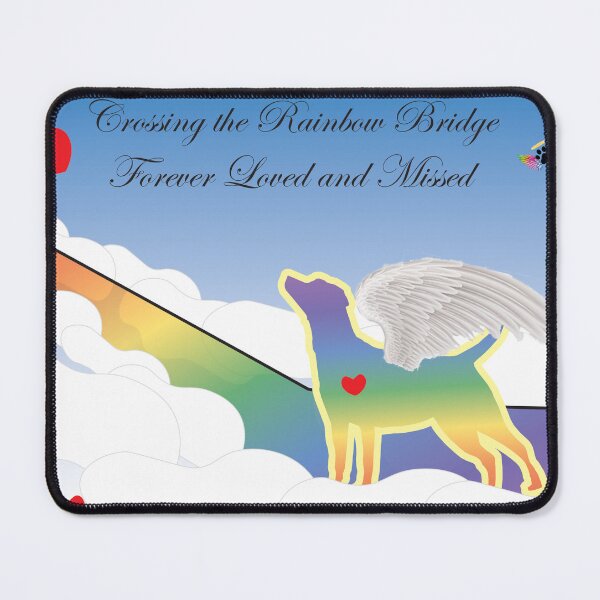 Item preview, Angel Dog Over the Rainbow Bridge designed and sold by BrittneesDesign.