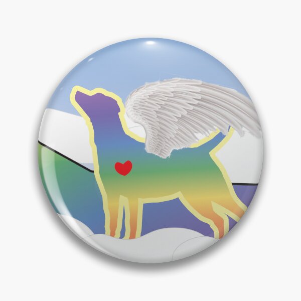 Item preview, Angel Dog Over the Rainbow Bridge designed and sold by BrittneesDesign.