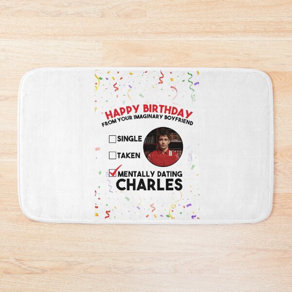 Item preview, Mentally dating Charles Leclerc birthday card designed and sold by POPCulturejb.