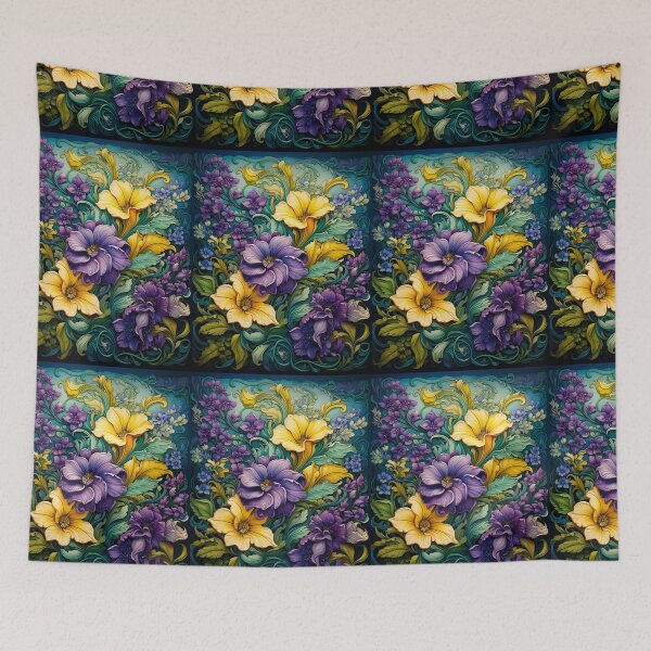 Item preview, Spring Flower Painting Print Background designed and sold by PaperieJennifer.