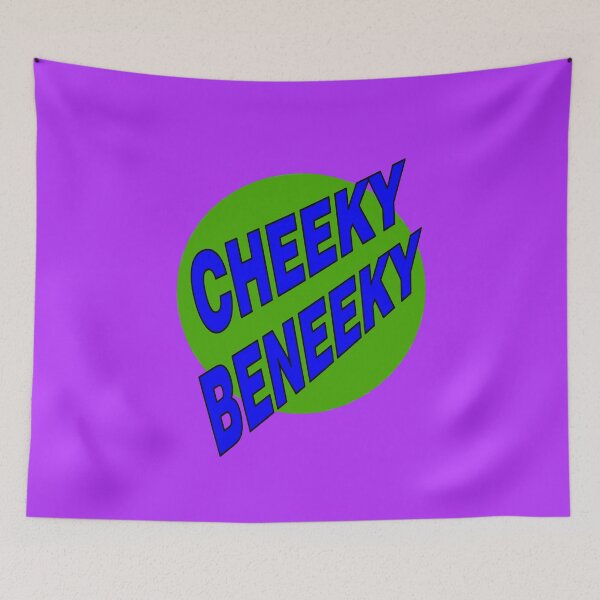 Item preview, Cheeky Beneeky, Blue Bold Font on Green Circle designed and sold by AASparksDesigns.