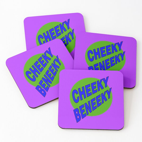 Item preview, Cheeky Beneeky, Blue Bold Font on Green Circle designed and sold by AASparksDesigns.