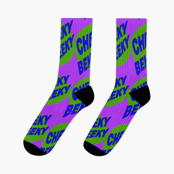 Item preview, Cheeky Beneeky, Blue Bold Font on Green Circle designed and sold by AASparksDesigns.