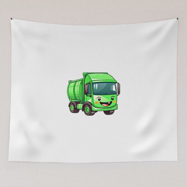 Item preview, Cute Green Trash Truck  designed and sold by Daytalk.