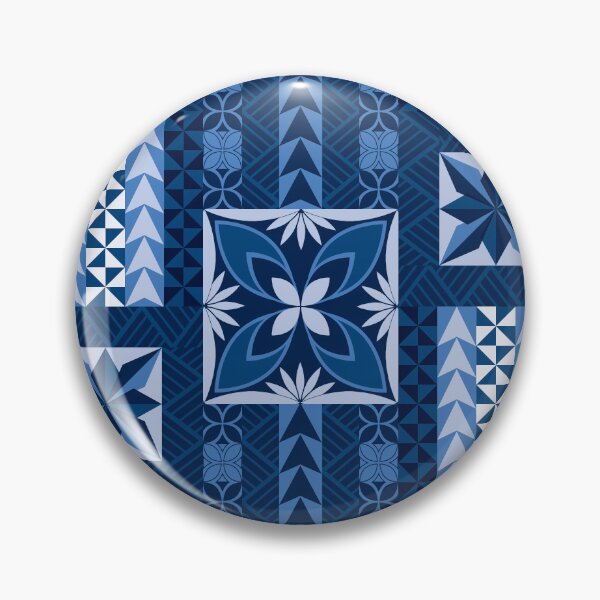Item preview, Tau Pattern Blue - Samoan Siapo designed and sold by lolomastudio.