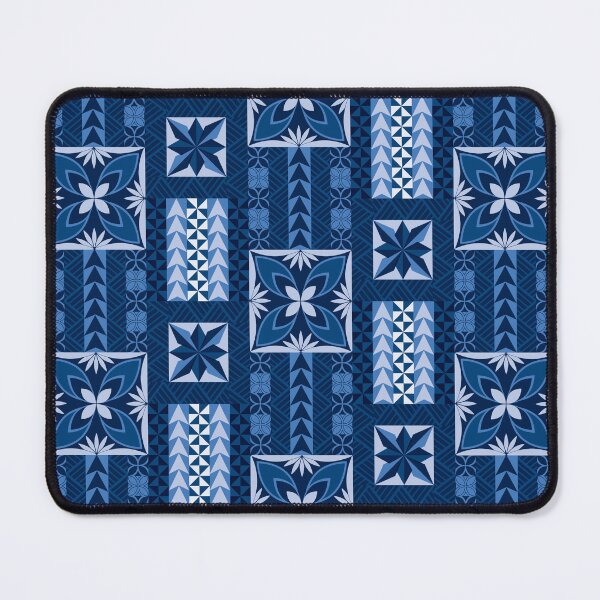 Item preview, Tau Pattern Blue - Samoan Siapo designed and sold by lolomastudio.