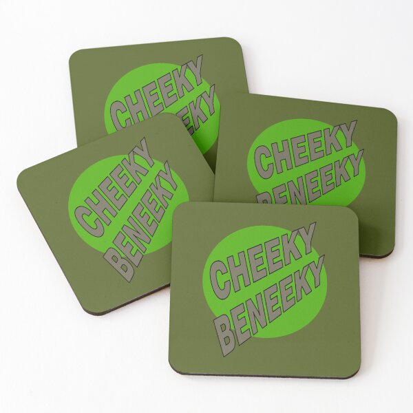 Item preview, Cheeky Beneeky, Brown Bold Font on Green Circle designed and sold by AASparksDesigns.