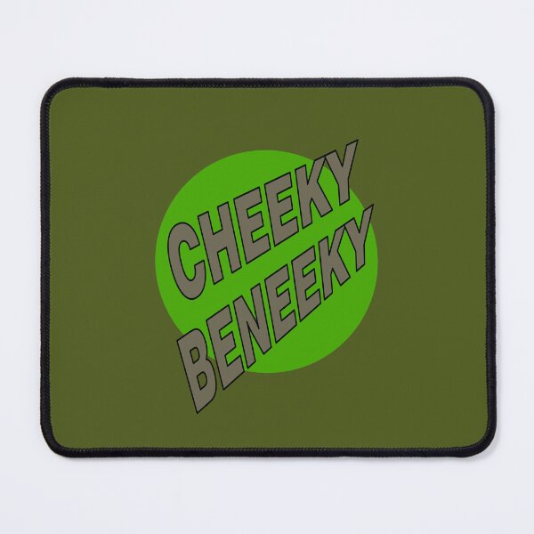 Item preview, Cheeky Beneeky, Brown Bold Font on Green Circle designed and sold by AASparksDesigns.