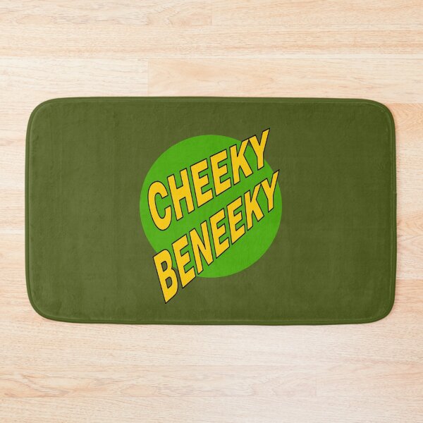 Item preview, Cheeky Beneeky, Warm Yellow Bold Font on Green Circle designed and sold by AASparksDesigns.