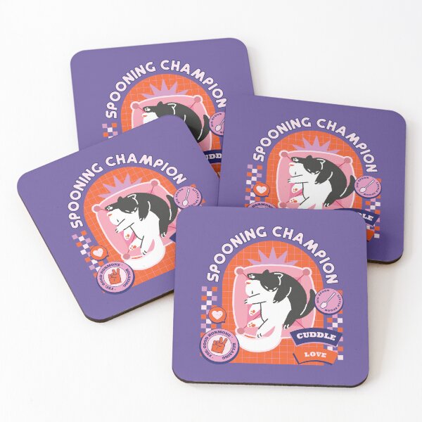 Item preview, Spooning Champion Cats designed and sold by chillaxcats.