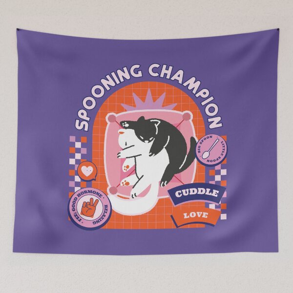 Item preview, Spooning Champion Cats designed and sold by chillaxcats.