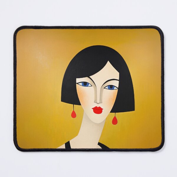 Item preview, A Woman w Red Lips and Earrings designed and sold by YoPedro.