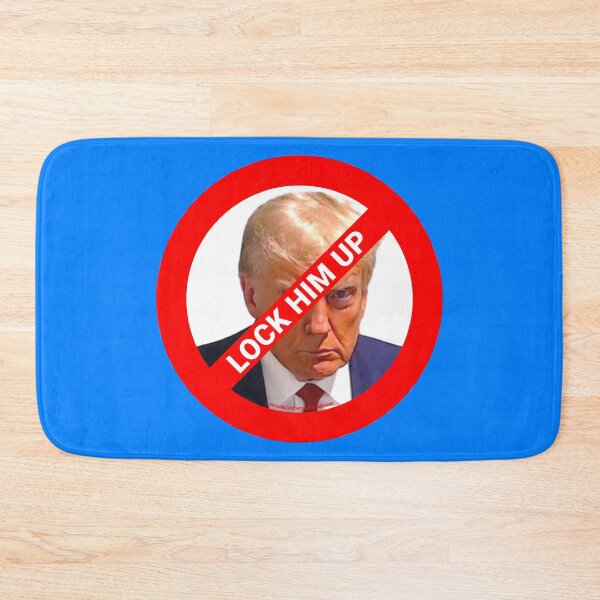 Item preview, PMD01037 Progressive Movement Designs Trump Mugshot Lock Him Up symbol for progressives and liberal Democrat resistance against bigotry, for liberal Democrats indictment mugshot designed and sold by ProgressiveLeft.