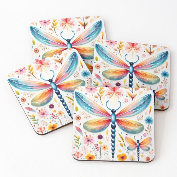 Item preview, Whimsical Dragonfly Print Background designed and sold by PaperieJennifer.