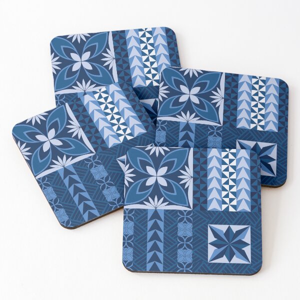 Aperçu de l'œuvre Motif Tau Bleu - Samoan Siapo créée et vendue par lolomastudio.