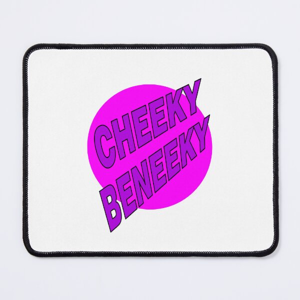Item preview, Cheeky Beneeky, Purple Bold Font on Pink Circle designed and sold by AASparksDesigns.