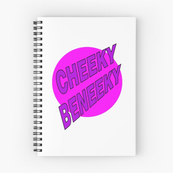 Item preview, Cheeky Beneeky, Purple Bold Font on Pink Circle designed and sold by AASparksDesigns.