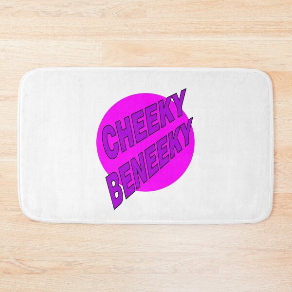 Item preview, Cheeky Beneeky, Purple Bold Font on Pink Circle designed and sold by AASparksDesigns.