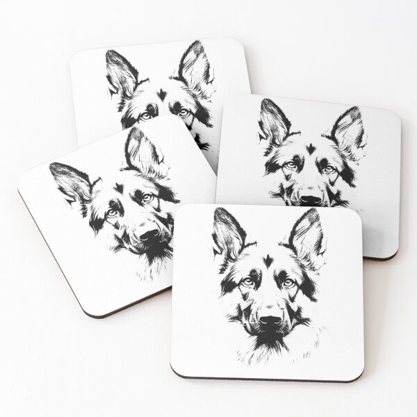 Item preview, German Shephard T-shirt Art Sticker designed and sold by allthis.