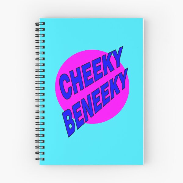 Item preview, Cheeky Beneeky, Blue Bold Font on Pink Circle designed and sold by AASparksDesigns.