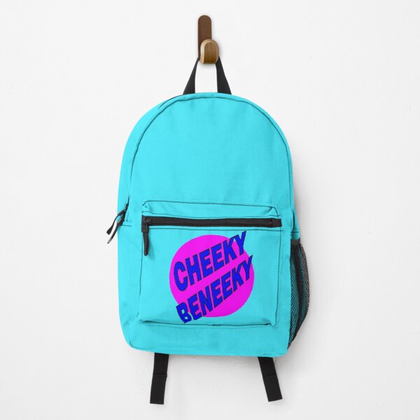 Item preview, Cheeky Beneeky, Blue Bold Font on Pink Circle designed and sold by AASparksDesigns.
