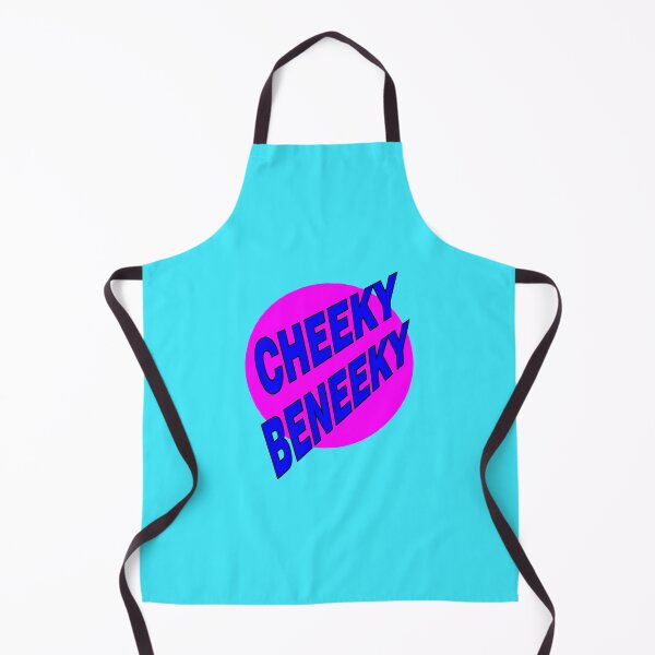 Item preview, Cheeky Beneeky, Blue Bold Font on Pink Circle designed and sold by AASparksDesigns.