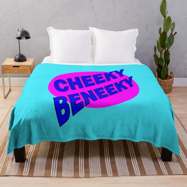 Item preview, Cheeky Beneeky, Blue Bold Font on Pink Circle designed and sold by AASparksDesigns.