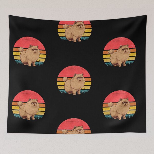 Item preview, Persian Cat Vintage Retro Sunset designed and sold by rafaeltto.