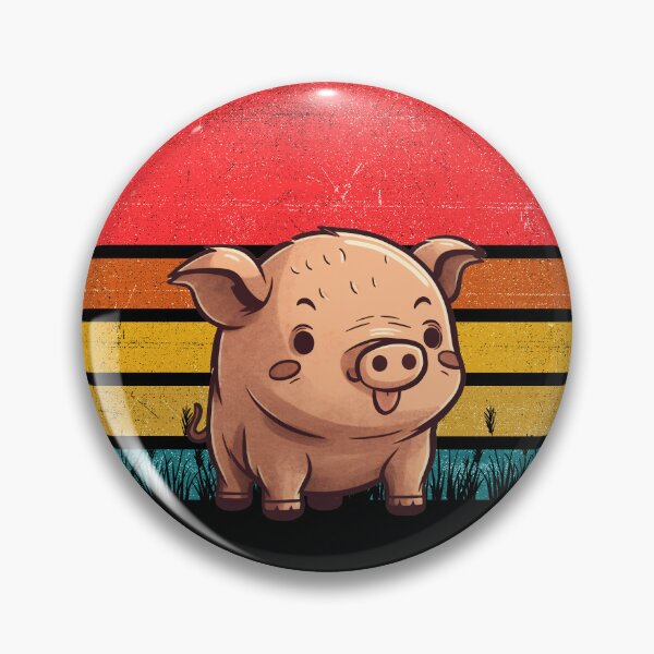 Item preview, Pig Vintage Retro Sunset designed and sold by rafaeltto.