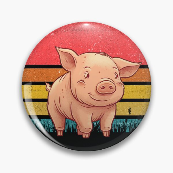 Item preview, Pig Vintage Retro Sunset designed and sold by rafaeltto.