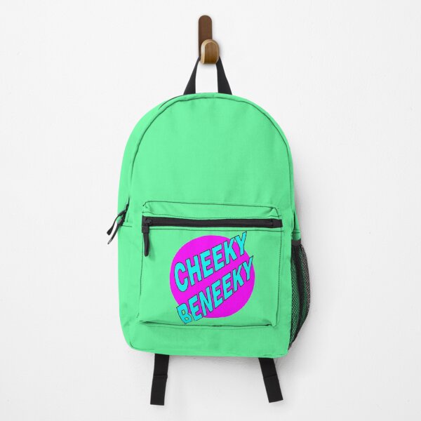 Item preview, Cheeky Beneeky, Light Blue Bold Font on Pink Circle designed and sold by AASparksDesigns.