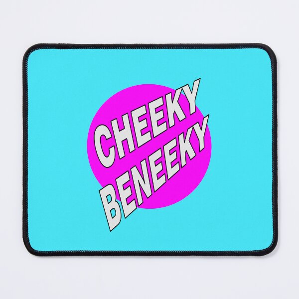 Item preview, Cheeky Beneeky, White Bold Font on Pink Circle designed and sold by AASparksDesigns.