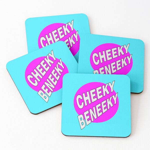 Item preview, Cheeky Beneeky, White Bold Font on Pink Circle designed and sold by AASparksDesigns.