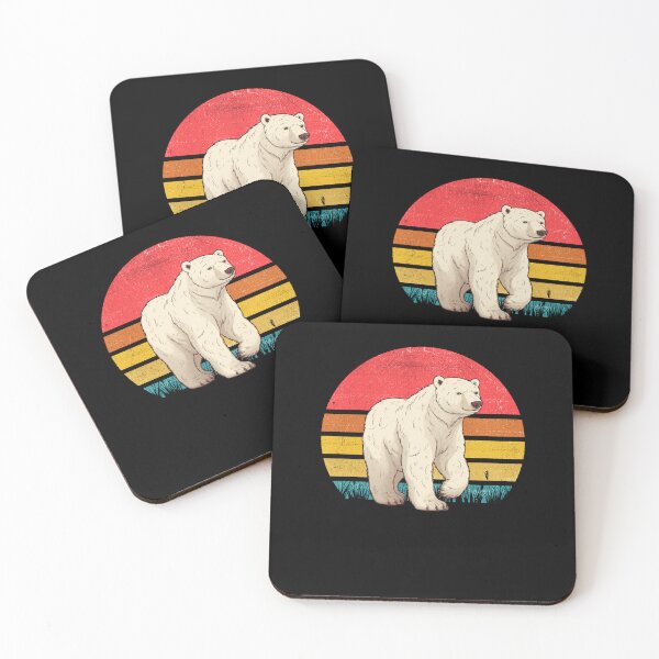 Artikelvorschau, Polar Bear Vintage Retro Sunset entworfen und verkauft von rafaeltto.